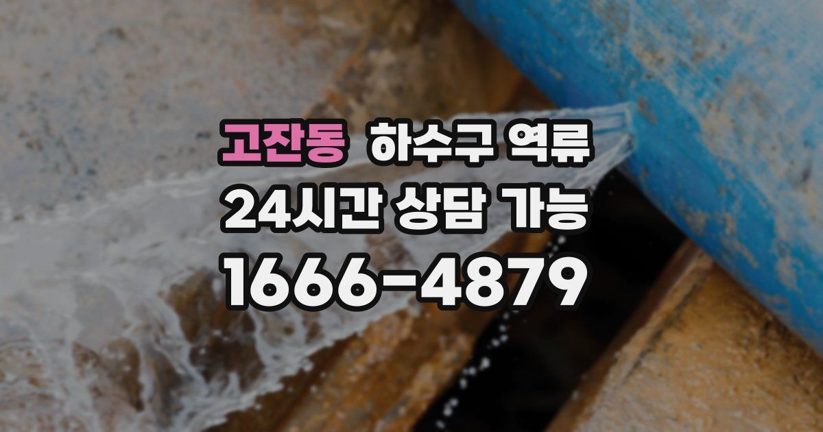 고잔동 하수구 역류