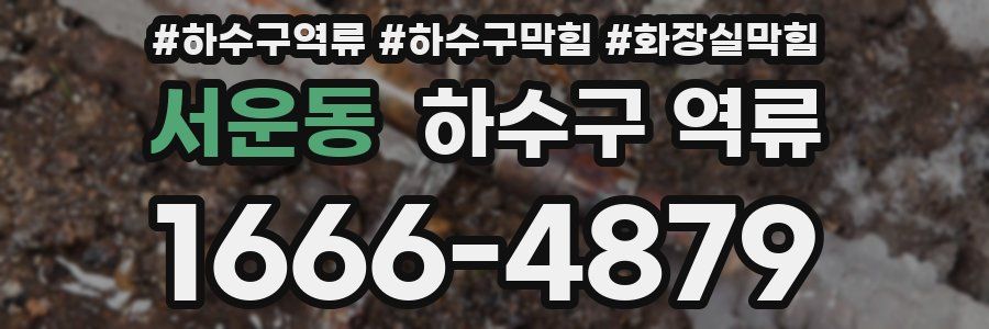 서운동 하수구 역류