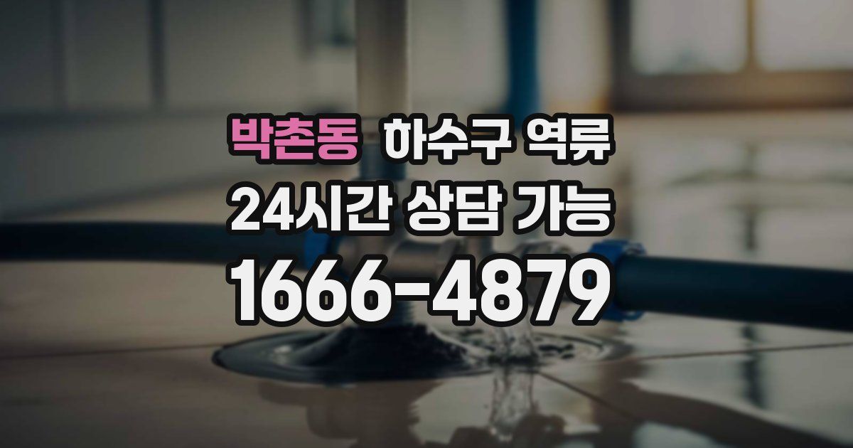 박촌동 하수구 역류