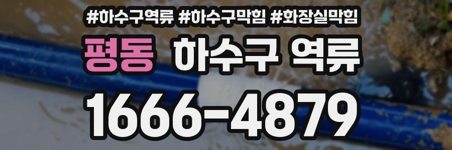 평동 하수구 역류