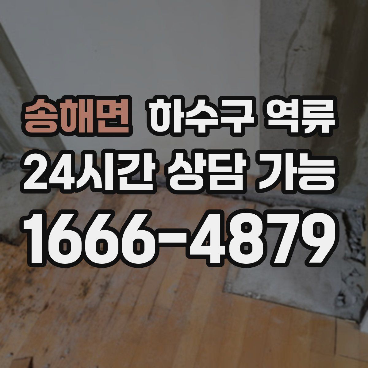 송해면 하수구 역류