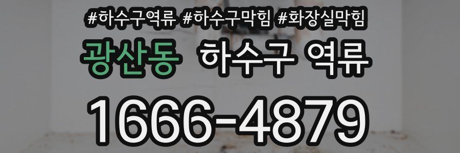 광산동 하수구 역류