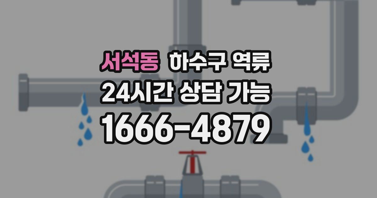 서석동 하수구 역류