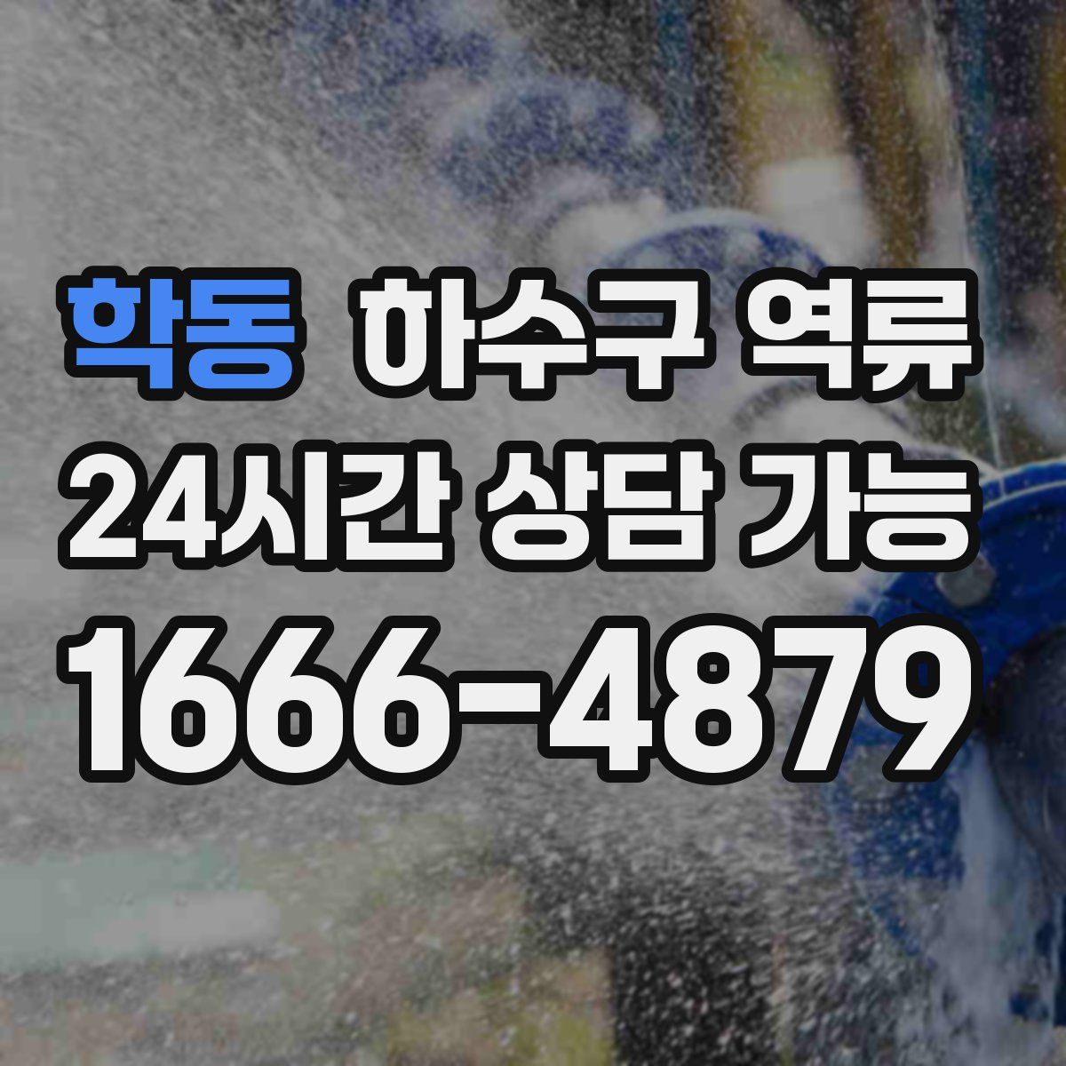 학동 하수구 역류