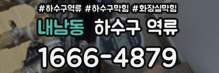 내남동 하수구 역류