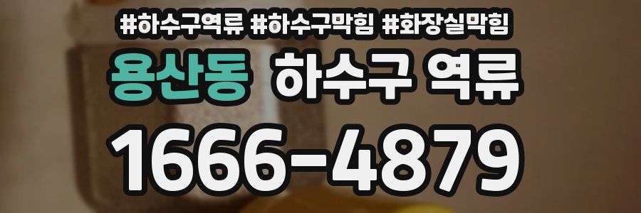 용산동 하수구 역류