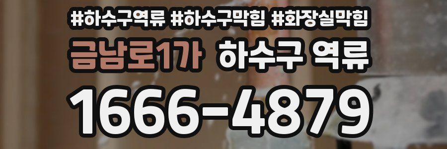 금남로1가 하수구 역류