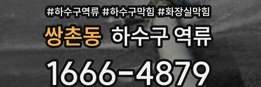 쌍촌동 하수구 역류