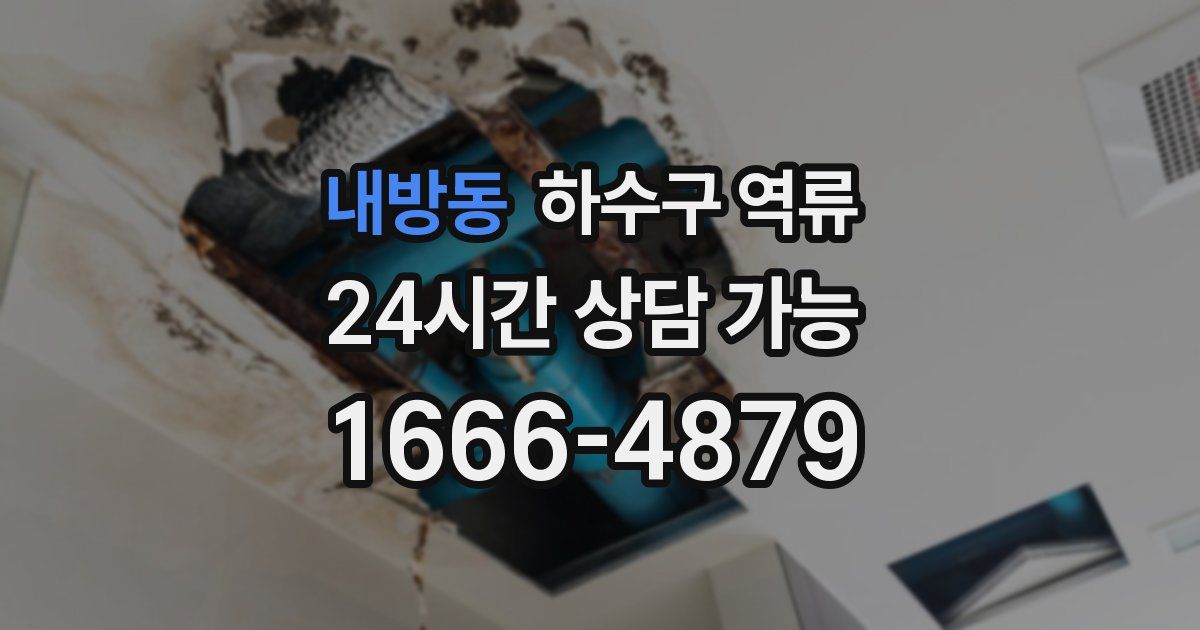 내방동 하수구 역류