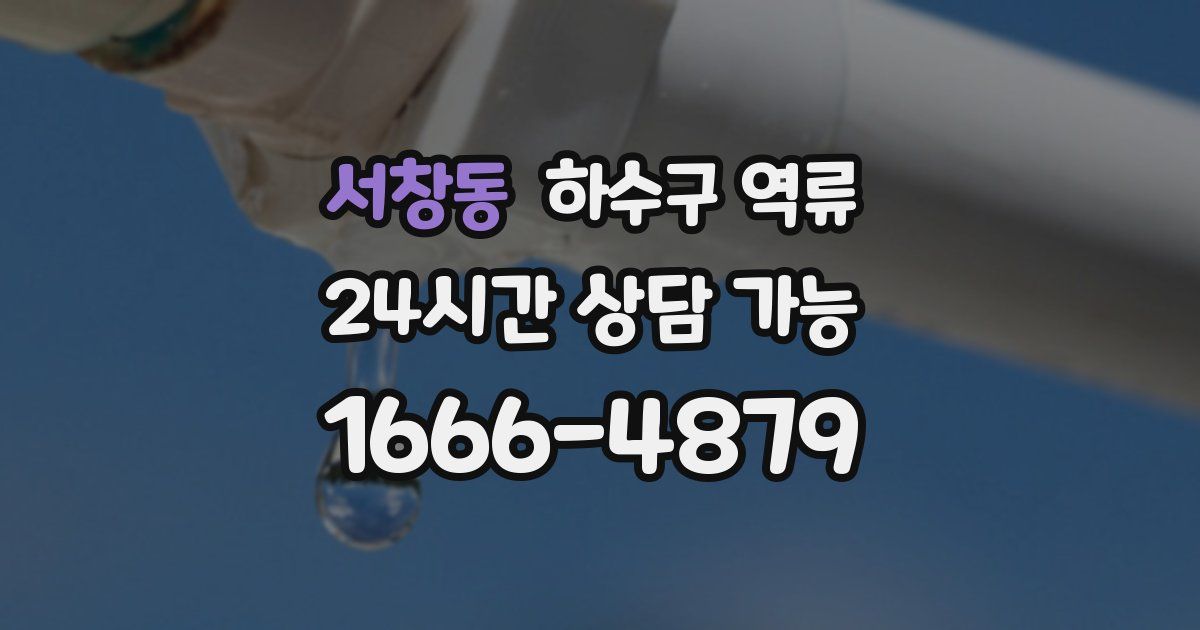 서창동 하수구 역류