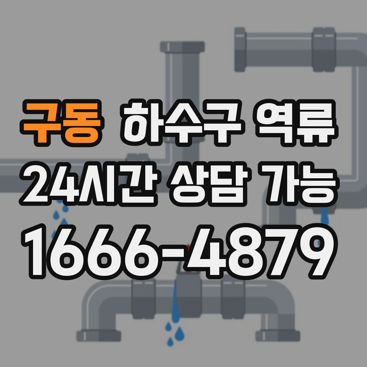 구동 하수구 역류