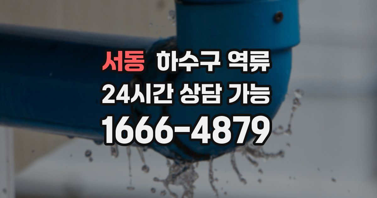 서동 하수구 역류