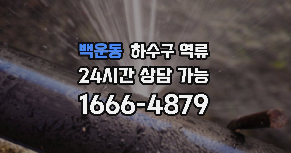 백운동 하수구 역류