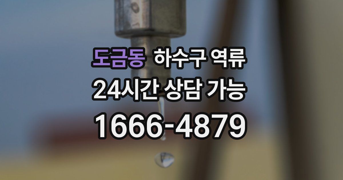 도금동 하수구 역류