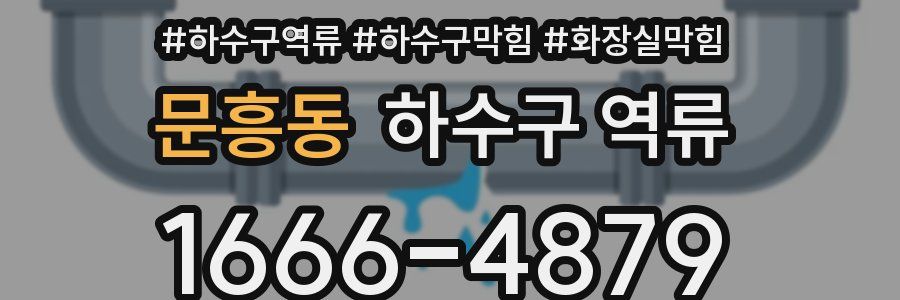 문흥동 하수구 역류