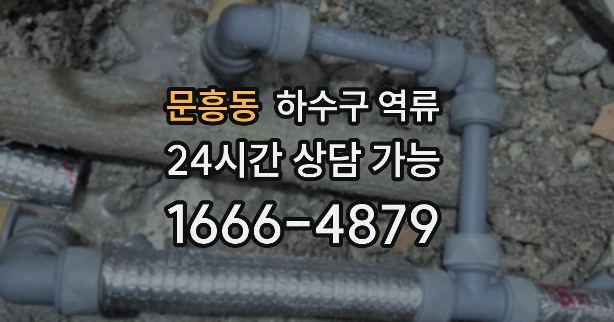 문흥동 하수구 역류