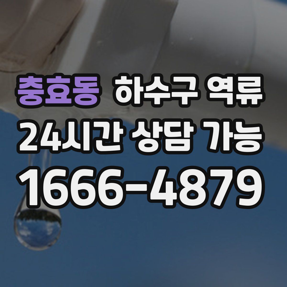 충효동 하수구 역류