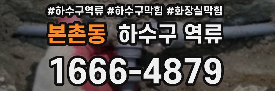 본촌동 하수구 역류