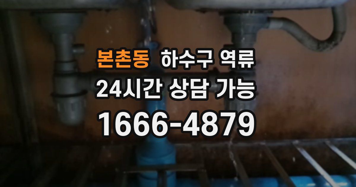 본촌동 하수구 역류