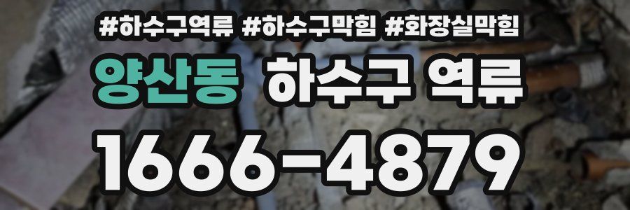 양산동 하수구 역류