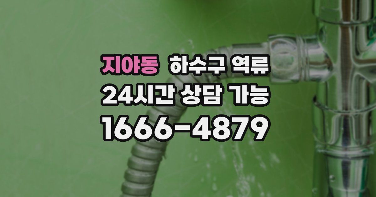 지야동 하수구 역류