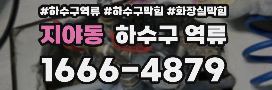 지야동 하수구 역류