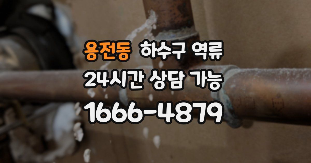 용전동 하수구 역류