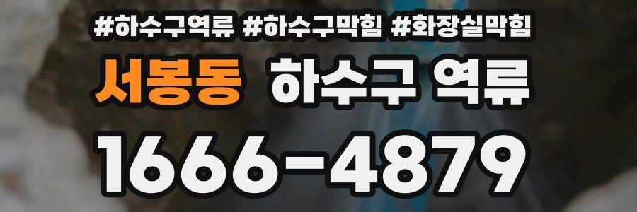 서봉동 하수구 역류