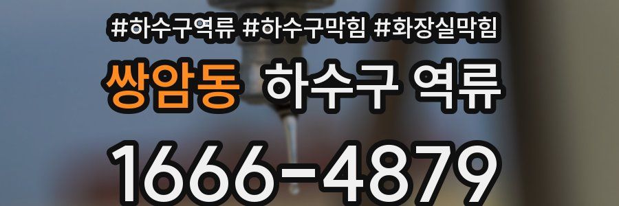 쌍암동 하수구 역류