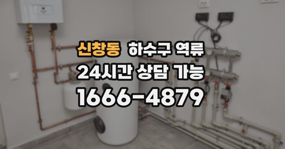 신창동 하수구 역류