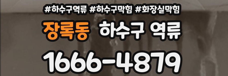 장록동 하수구 역류