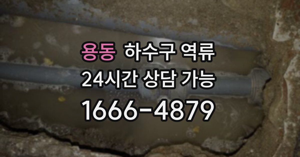 용동 하수구 역류