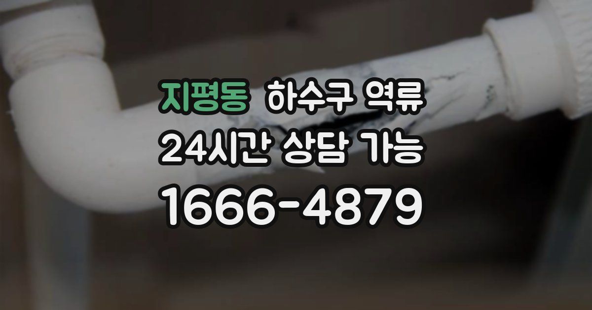 지평동 하수구 역류