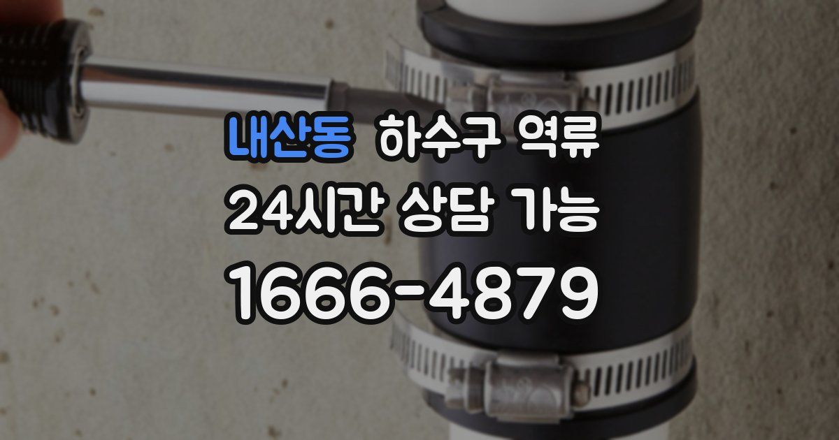 내산동 하수구 역류