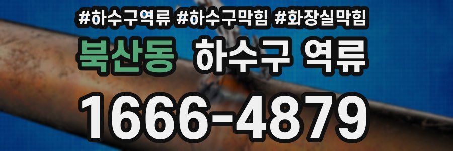 북산동 하수구 역류