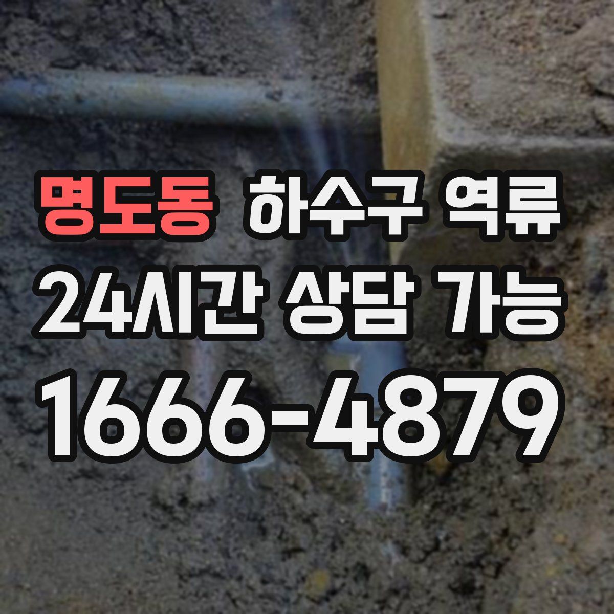 명도동 하수구 역류