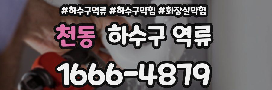 천동 하수구 역류