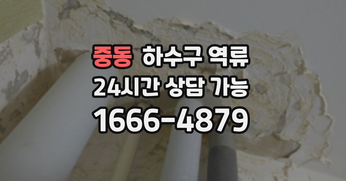 중동 하수구 역류