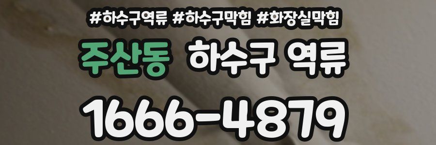 주산동 하수구 역류