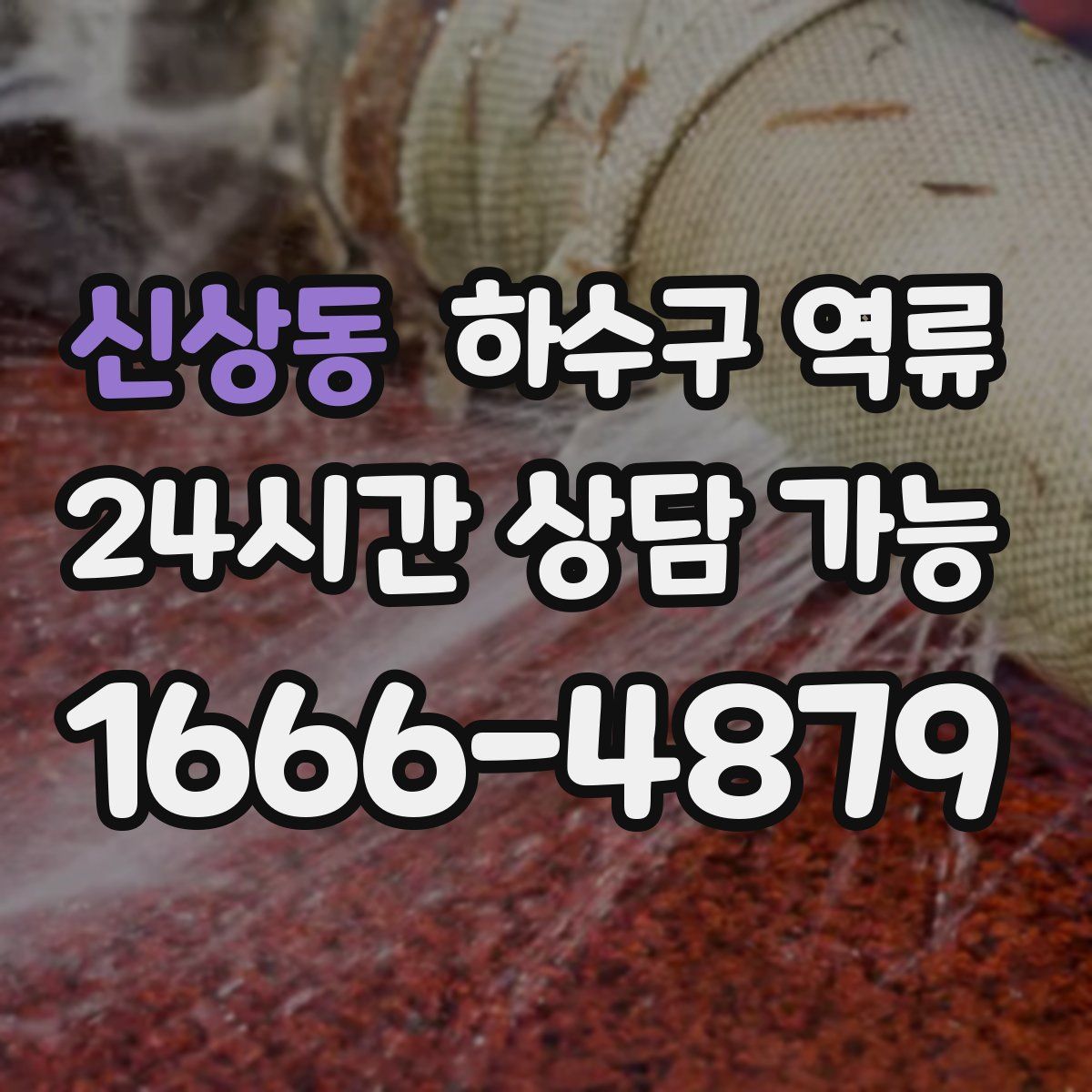 신상동 하수구 역류