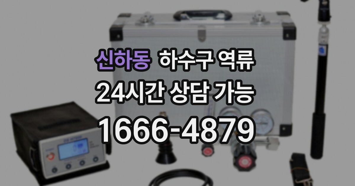 신하동 하수구 역류