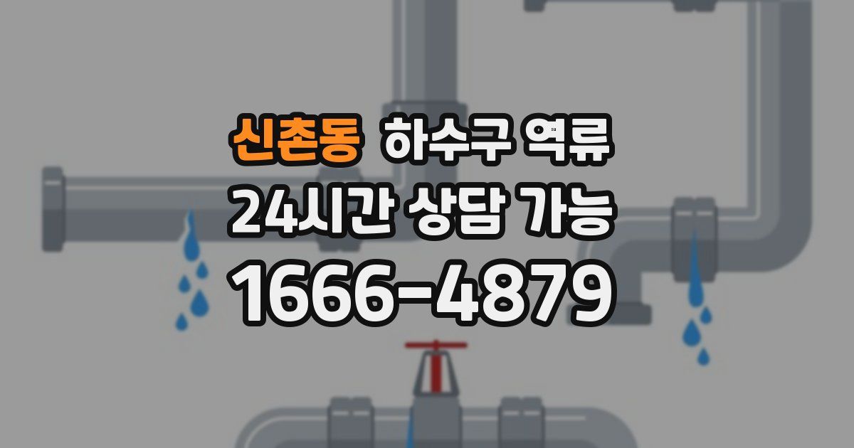 신촌동 하수구 역류