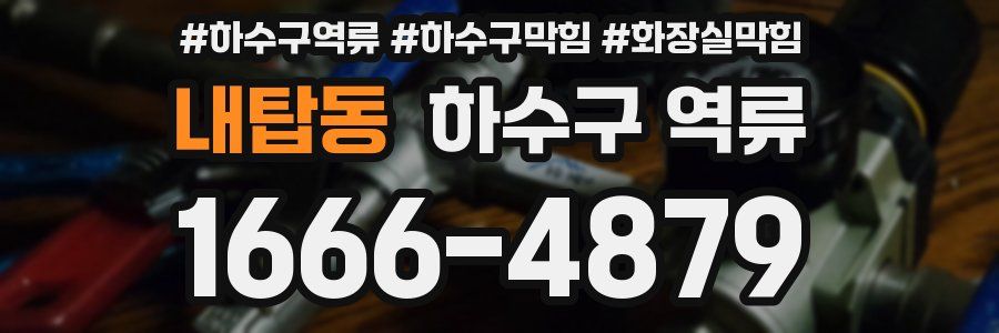 내탑동 하수구 역류