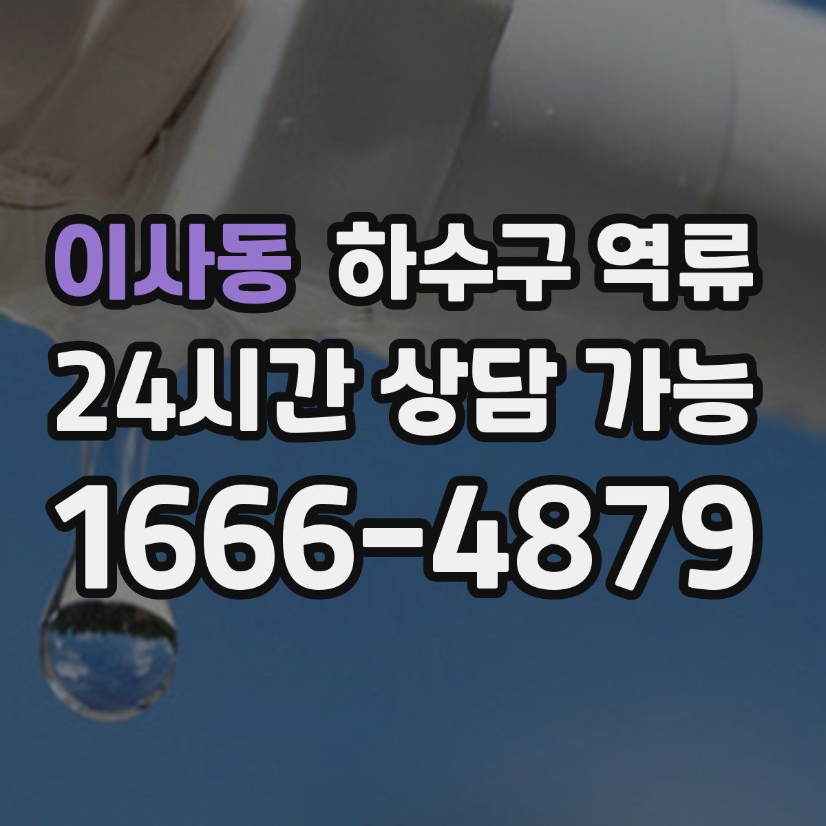 이사동 하수구 역류