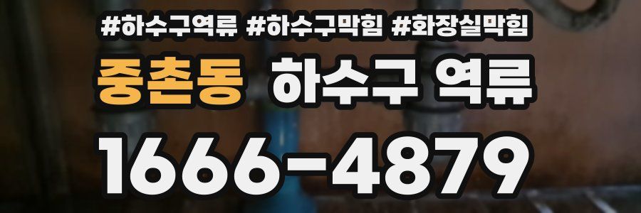 중촌동 하수구 역류