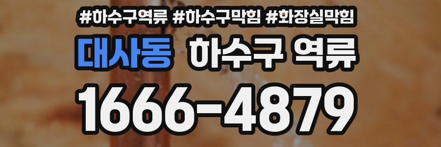 대사동 하수구 역류