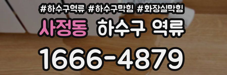 사정동 하수구 역류