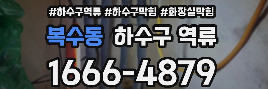 복수동 하수구 역류