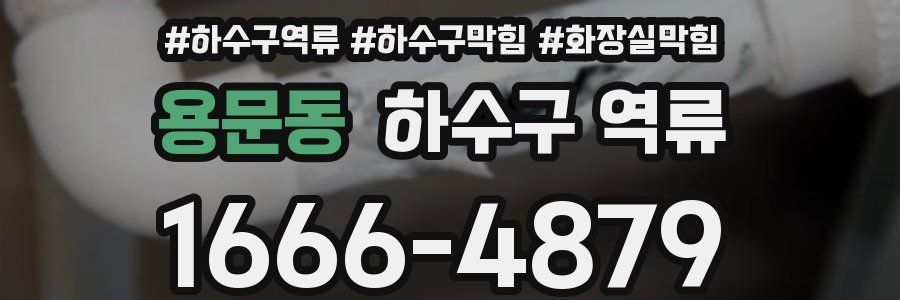 용문동 하수구 역류