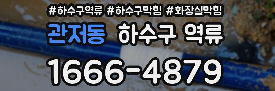 관저동 하수구 역류